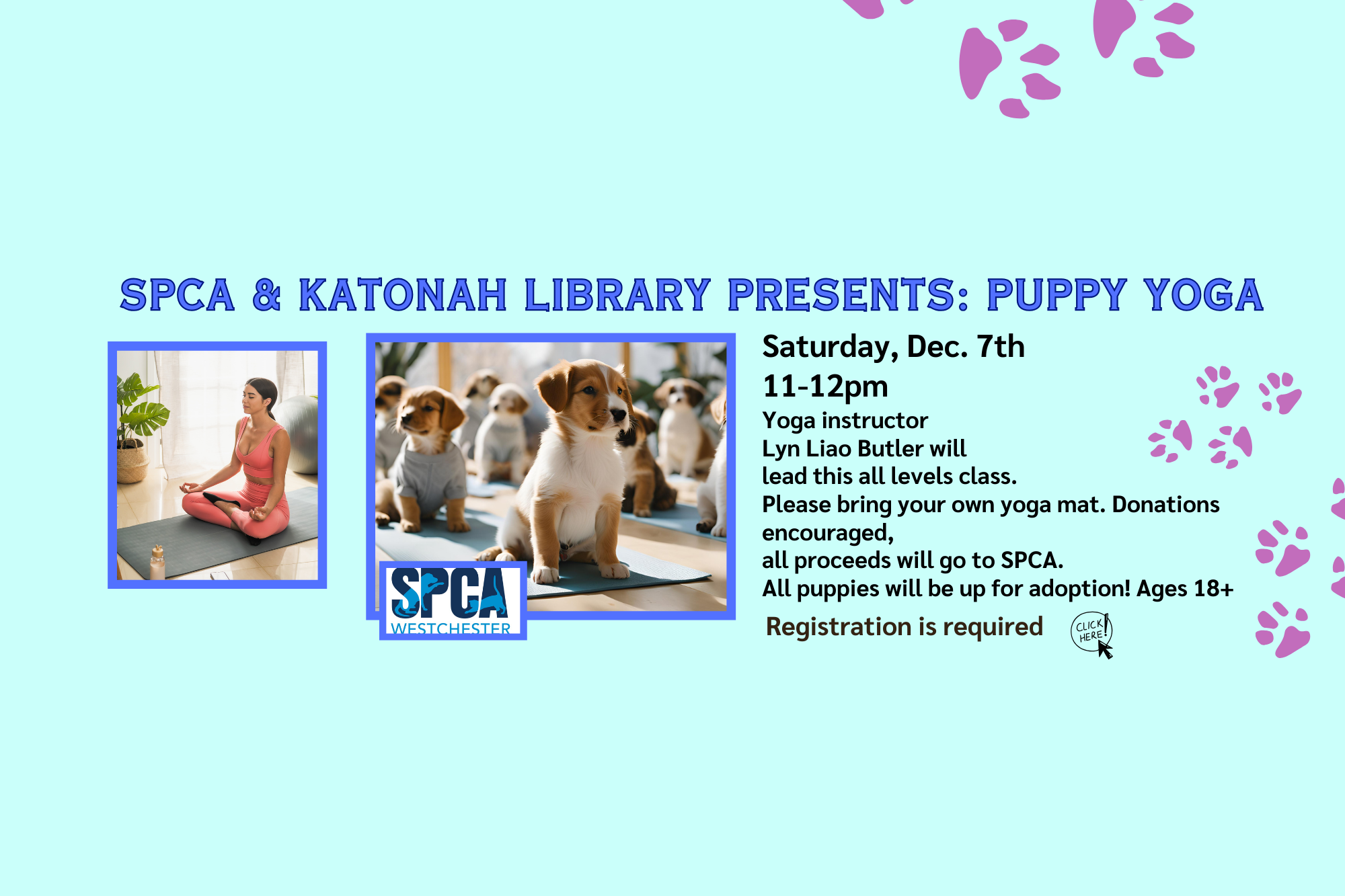 Copy of Puppy Yoga banner (1600 x 900 px) (12 x 8 in) (2)